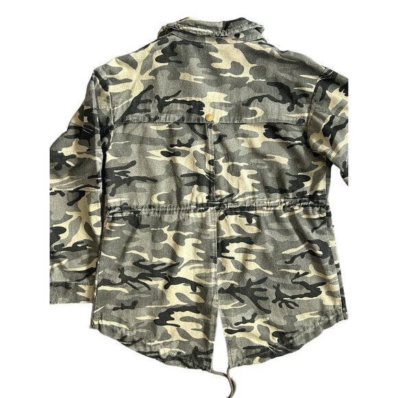 Vici Fate Camo Print Utility Denim Jacket Coat Size Small - Picture 6 of 12